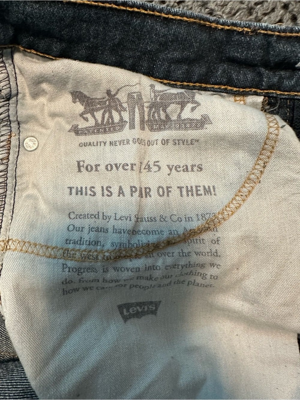 Levi’s 505 Regular Fit Dark Wash Jeans 32x32 Workwear 90’s Denim Vintage Style - Picture 8 of 8